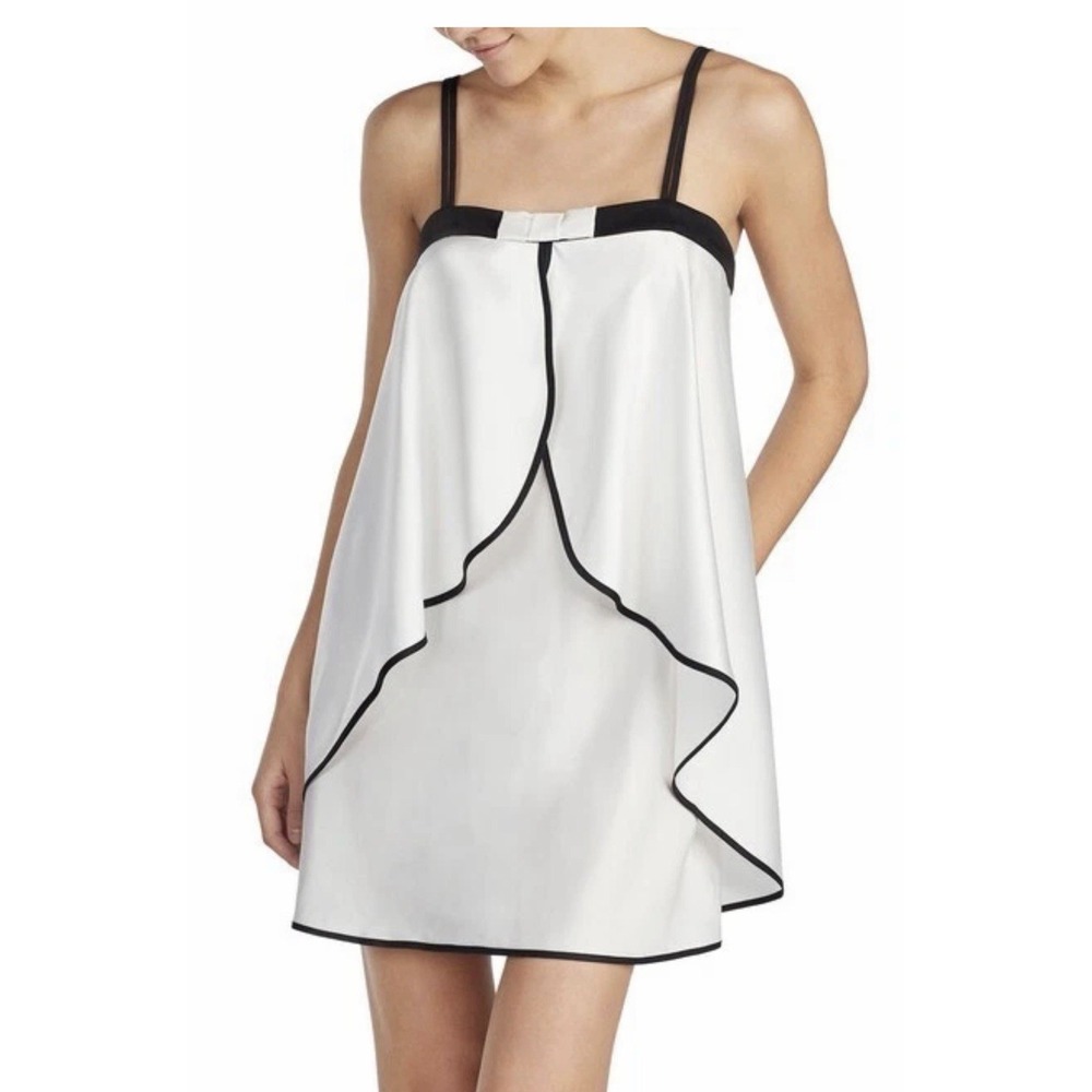 KATE SPADE NEW YORK CHARMEUSE CHEMISE IN WINTER WHITE‎ Size XS